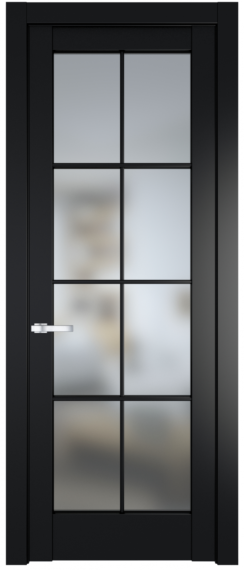межкомнатные двери  Profil Doors 4.1.2 (р.8) PD со стеклом блэк