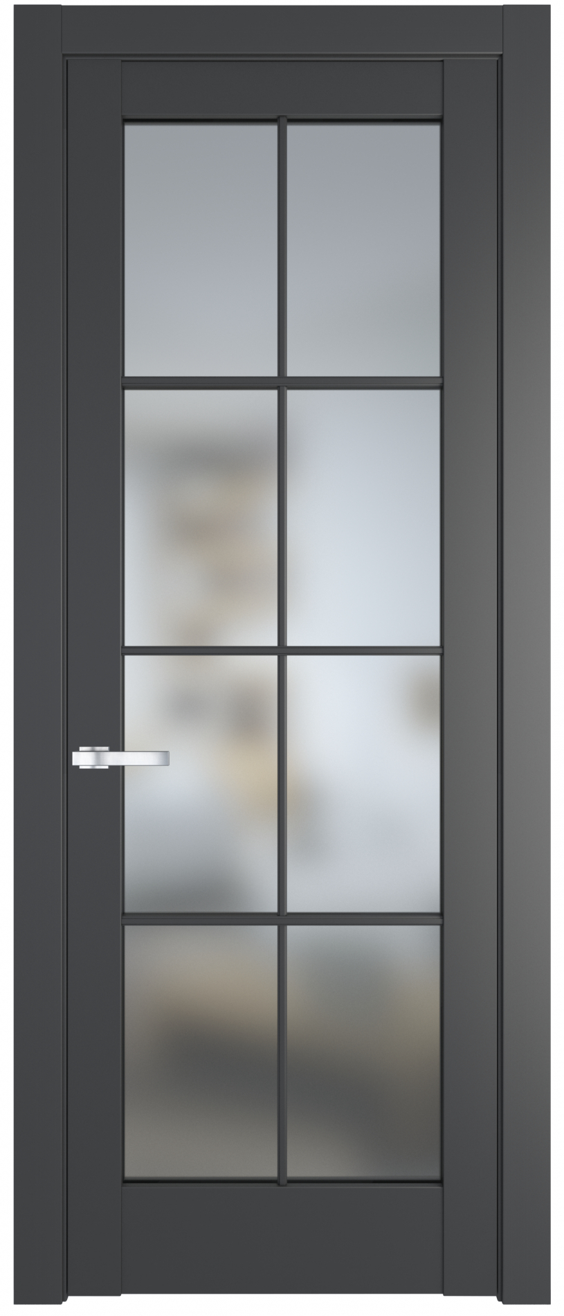 межкомнатные двери  Profil Doors 4.1.2 (р.8) PD со стеклом графит