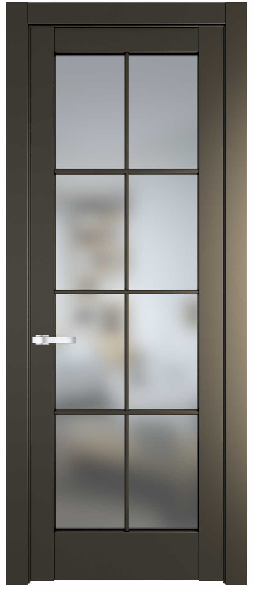 межкомнатные двери  Profil Doors 4.1.2 (р.8) PD со стеклом перламутр бронза